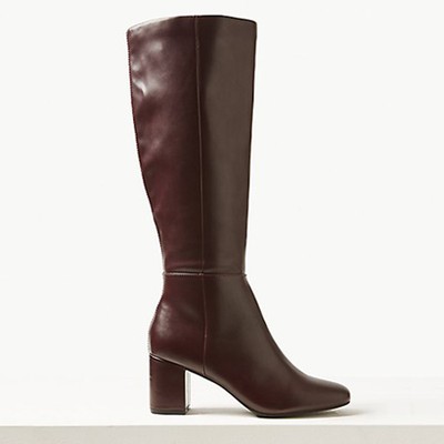 Block Heel Knee Boots