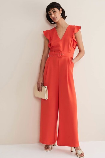 Kallie V Neck Frill Jumpsuit