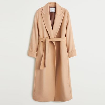 Belted Wool Coat from Mango