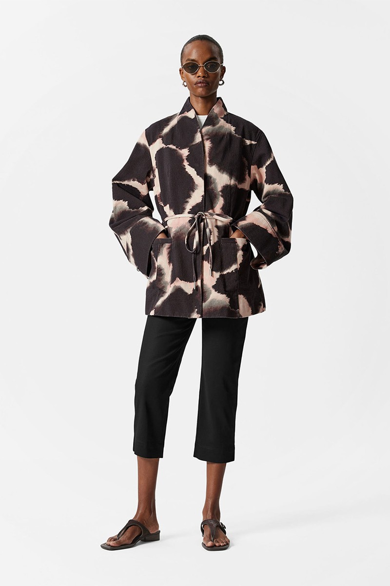 Tie-Belt Kimono Jacket