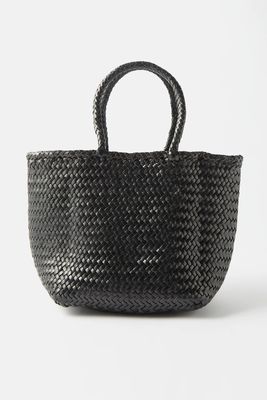 Grace Small Woven-Leather Basket Bag from Dragon Diffusion