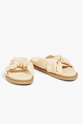 Big Knot Leather Slides from Joseph
