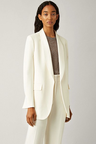 Clapton Satin-Trimmed Cady Blazer from Joseph