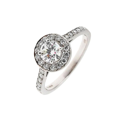 18ct Diamond Halo Ring from Warrenders