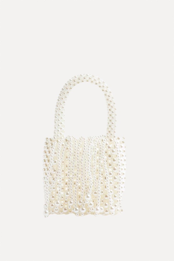 Waterfall Pearl Clutch Bag from River Island