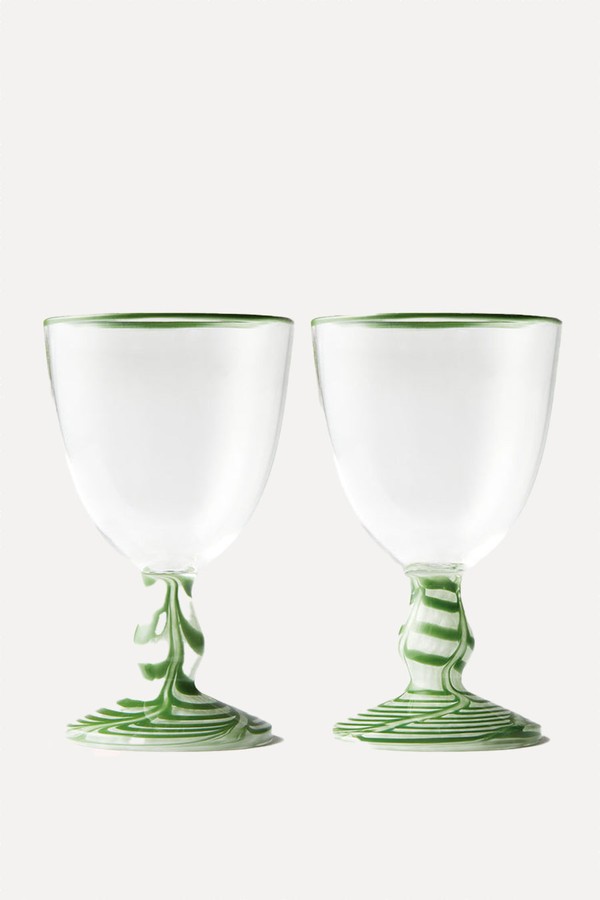 The Green Ripple Glasses Duo from Balu London