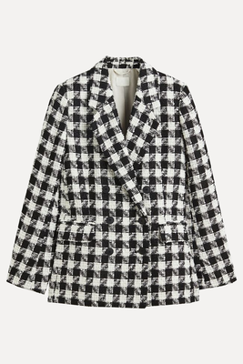 Double-Breasted Bouclé Blazer from H&M