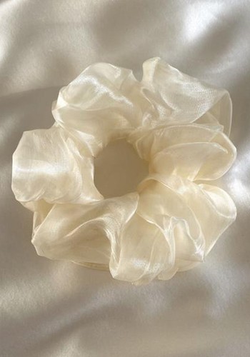 Ivory Oversized Hair Scrunchie from Anisa Sojka