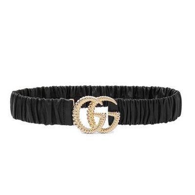 Ruched Leather Belt from Gucci
