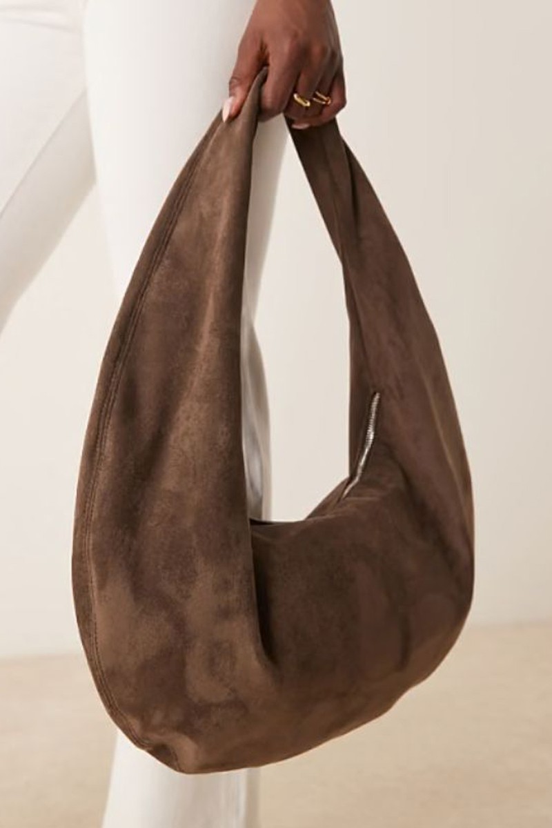 Slouchy Faux Suede Shoulder Bag from Gina Tricot