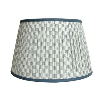 Pleated Check Lampshade from Birdie Fortescue