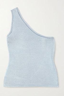 Cropped One-Shoulder Stretch-Knit Top from Calle Del Mar