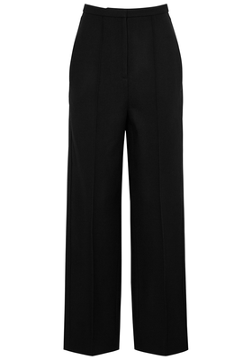 Business Black Wool-Twill Trousers from Totême