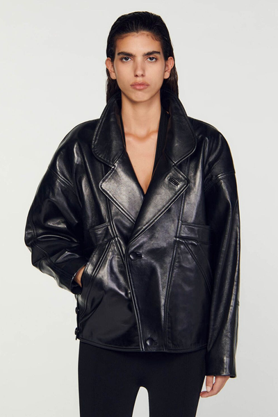 Oversized Leather Jacket from Sandro