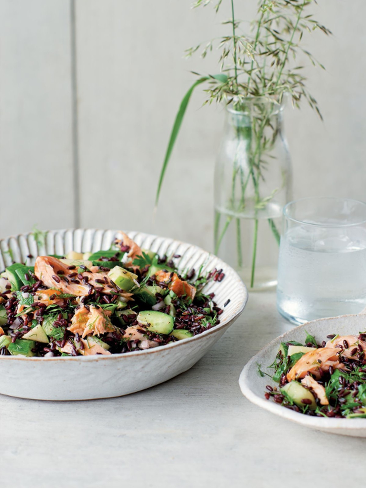 Black Rice & Salmon Salad