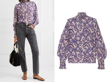 Yoshi Printed Silk Crepe De Chine Blouse from Isabel Marant Etoile