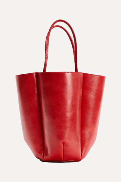 Leather Mini Bucket Bag from Zara