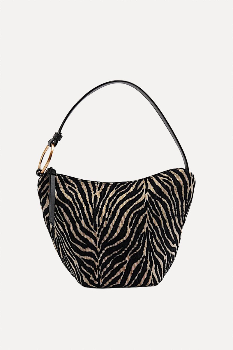 Jacquard Zebra Print Mini Shoulder Bag