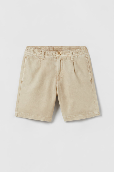 Linen Blend Chino Bermuda Shorts