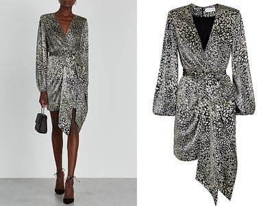 Vienna Leopard-Print Fine-kKit Mini Dress from Rebecca Vallace