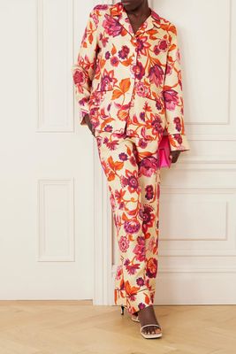 Floral-Print Silk-Twill Pajama Shirt, £470 | La DoubleJ