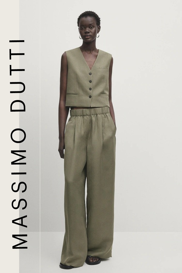 Wide-Leg Co-Ord Trousers from Massimo Dutti