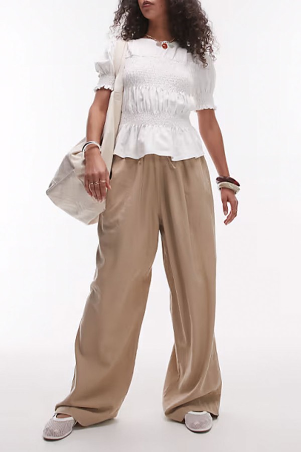 Linen Balloon Trousers from Topshop