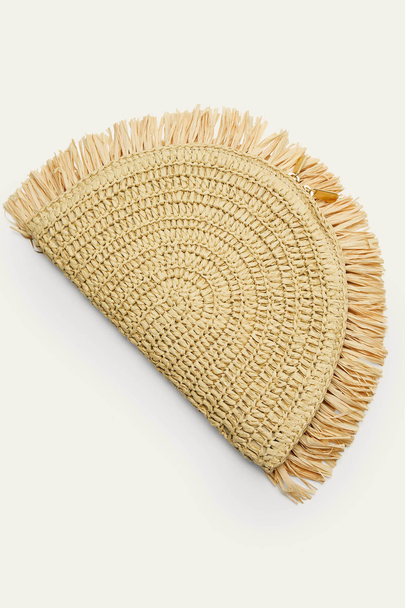 Raffia Half Moon Clutch from Boden