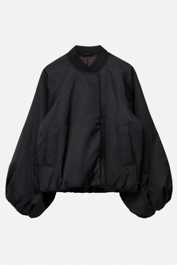 Zip Front Bomber Jacket With Volume Sleeves from & Other Stories