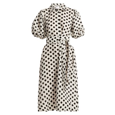 Polka-Dot Linen Shirtdress from Lisa Marie Fernandez