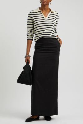 Striped Cashmere Polo Jumper from AEXAE