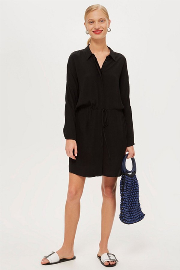 Drawstring Shirt Dress