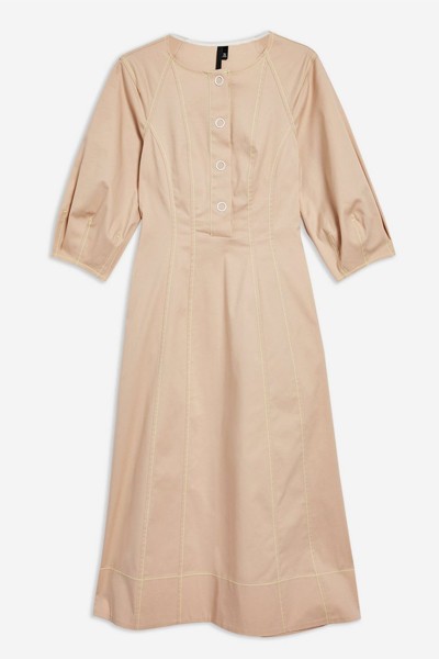 Button Front Waist Dress from Topshop