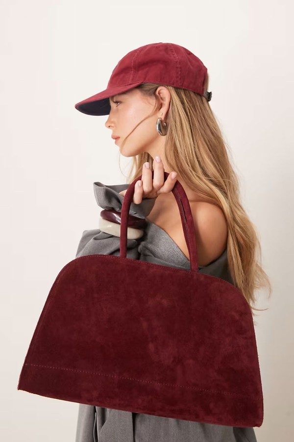 Suede Bowler Tote Bag from ASOS