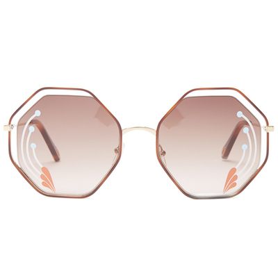 Hexagon Metal Sunglasses from Chloe