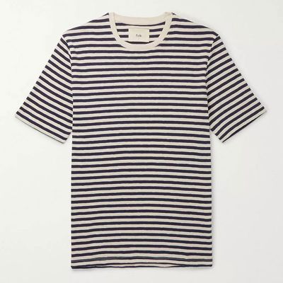Striped Cotton-Jersey T-Shirt from Mr P.