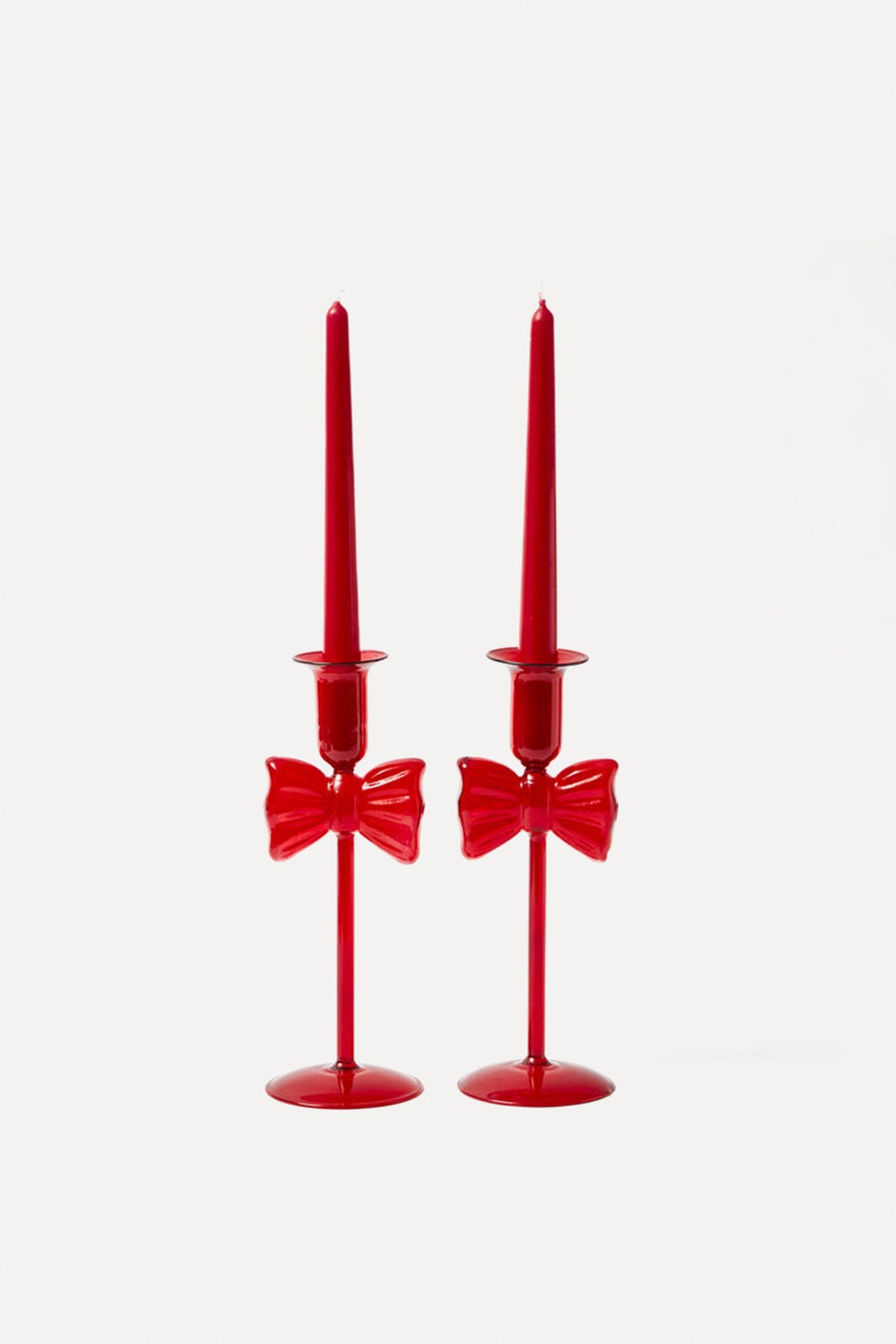 Celine Glass Bow Candle Holders from Mrs. Alice