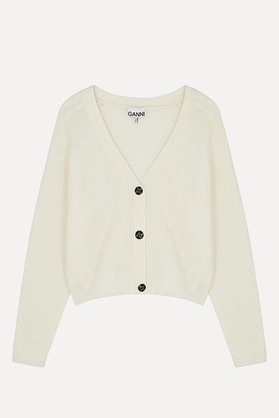 Ribbed Knit Cardigan   from Ganni 