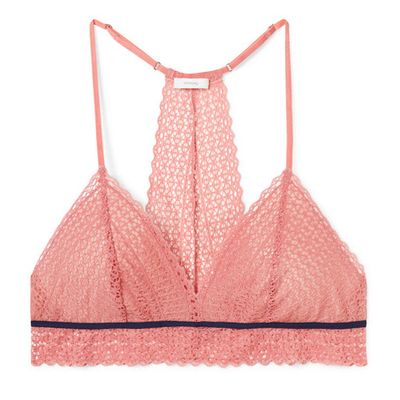 The Merry Me Stretch-Lace And Tulle Soft-Cup Triangle Bra from Eberjey