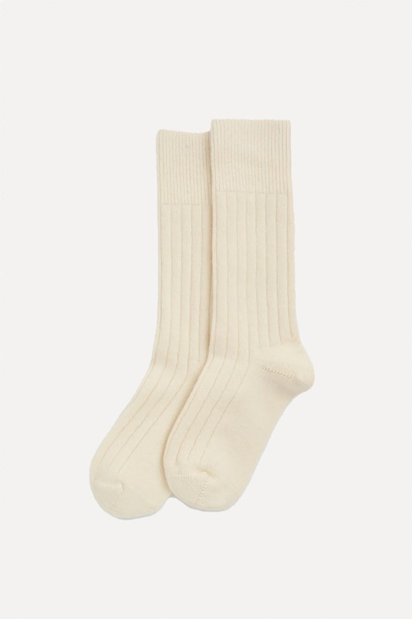 Ultra Soft Alpaca Ribbed Bed Socks from PAIRS