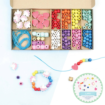 Personalised Unicorn & Rainbow Bracelet Making Kit from Cotton Twist