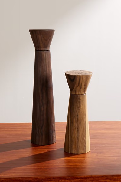 Walnut & Teak Wood Salt and Pepper Grinder Set from THE CONRAN SHOP