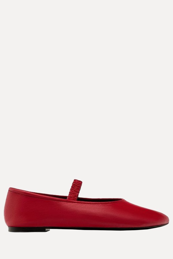 Soft Elastic Ballet Flats from Massimo Dutti