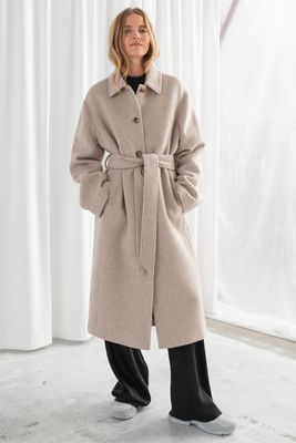 Wool Blend Oversized Long Coat from & Other Stories