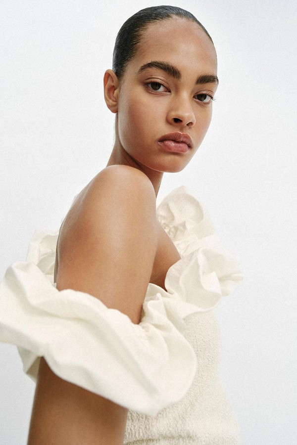 Asymmetric Bouclé Top
