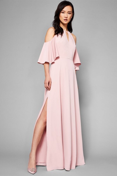 Dulciee Cut-Out Shoulder Maxi Dress