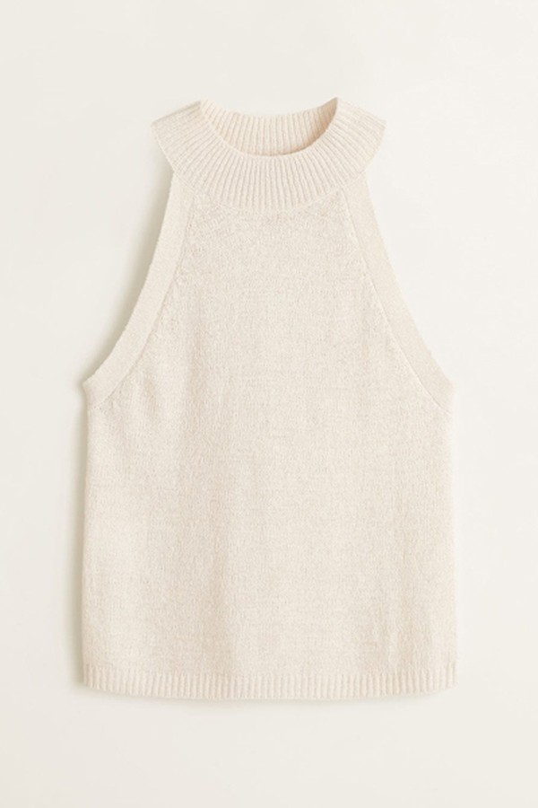 Halter Neck Top In Ecru from Mango