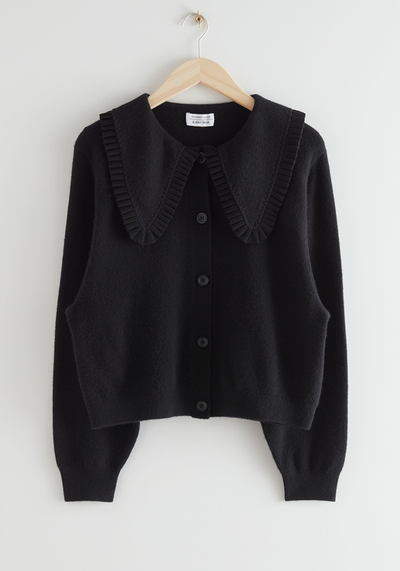 Statement Collar Wool Knit Cardigan from & Other Stories