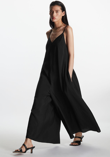 V-Neck Wide Leg Jumpsuit