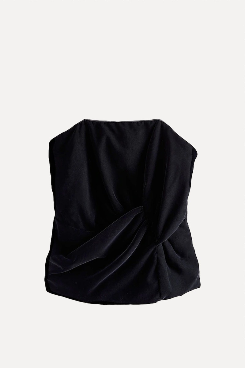 Velvet Structured Bandeau Top from Next